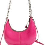 marc jacobs mini crescent crinkle leather crossbody bag
