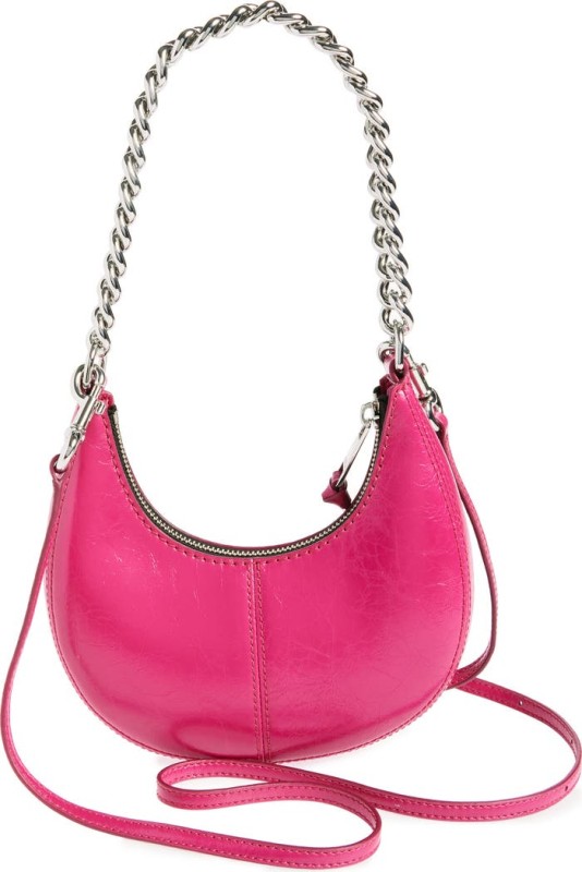 marc jacobs mini crescent crinkle leather crossbody bag