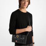 michael kors cooper embellieshed signature logo trunk crossbody bag