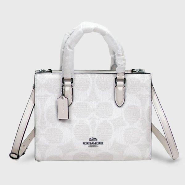 coach maggie small tote bag in signature canvas