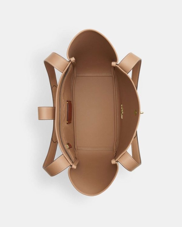 coach hadley turnlock in signature jacquard