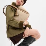 coach hadley turnlock in signature jacquard