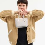 coach city mini tote in signature canvas ( glacier white )