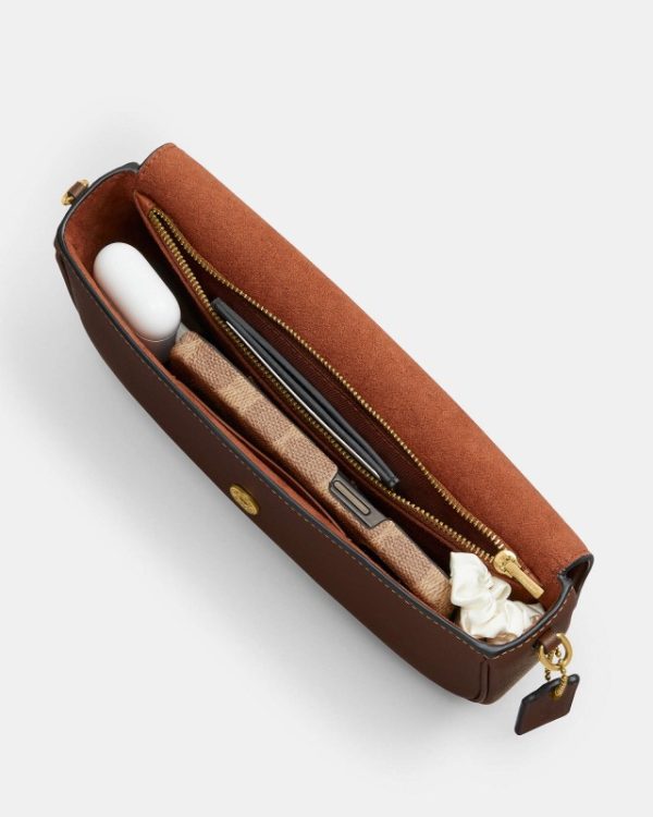 coach brook flap chain bag