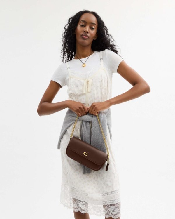 coach brook flap chain bag