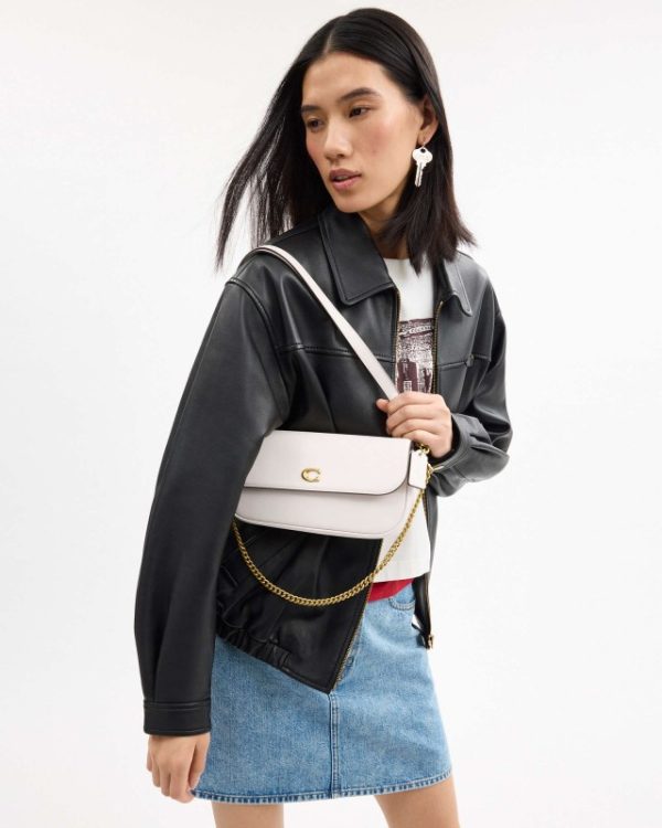 coach brook flap chain bag