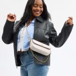 coach brook flap chain bag