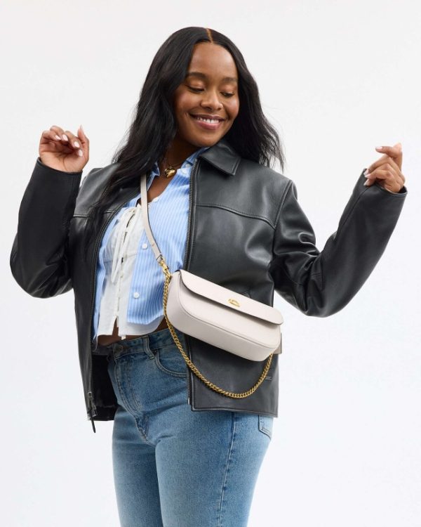 coach brook flap chain bag