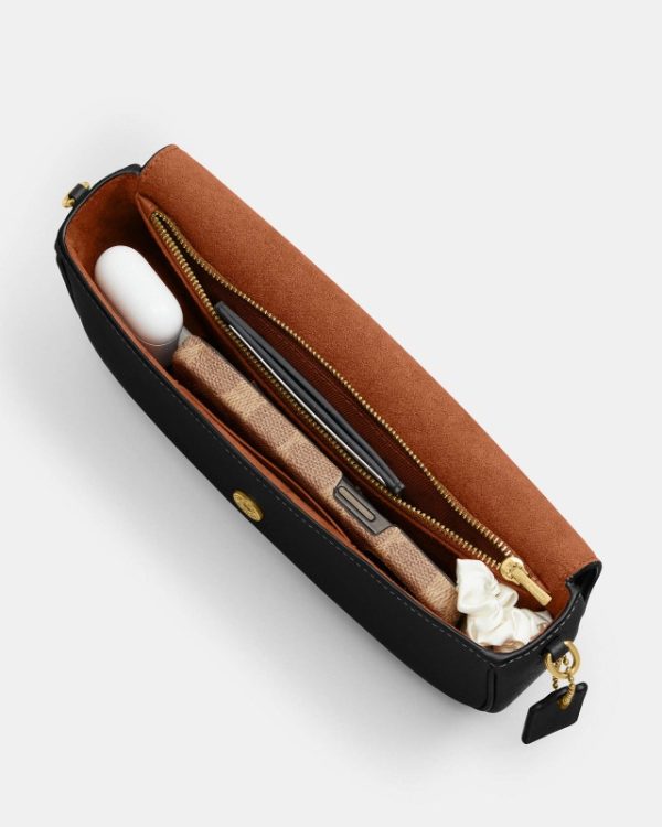 coach brook flap chain bag