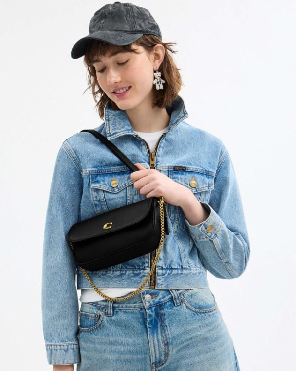 coach brook flap chain bag