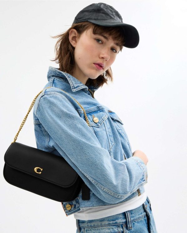 coach brook flap chain bag