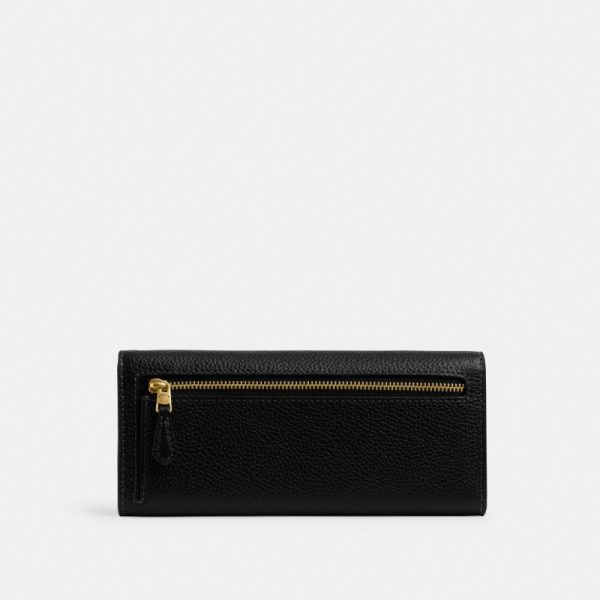 coach mila long flap wallet