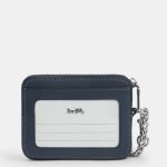 coach zip card case with quilting