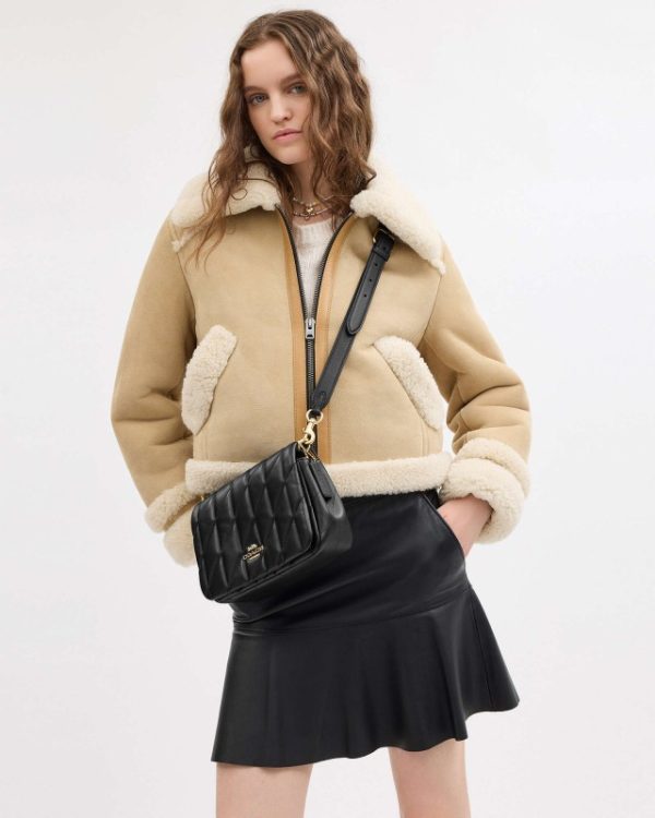 coach quinn bag with quilting