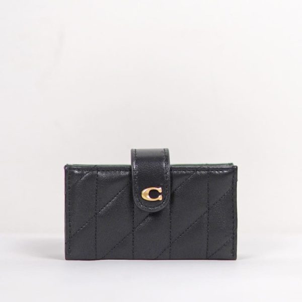 coach card case in quilting
