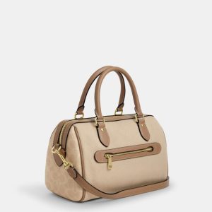 coach rowan satchel bag color block