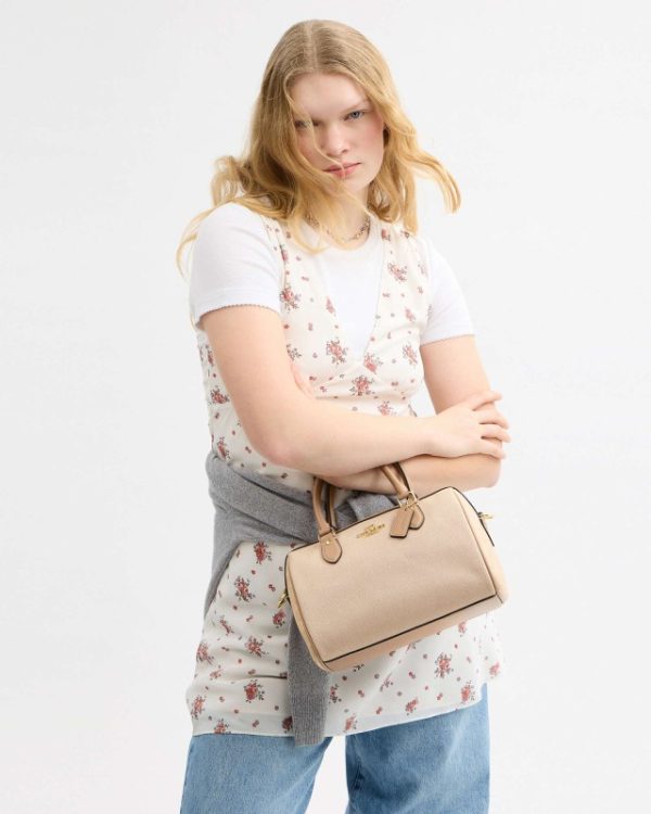 coach rowan satchel bag color block