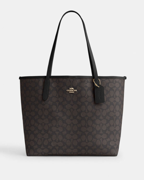 coach city tote in signature canvas