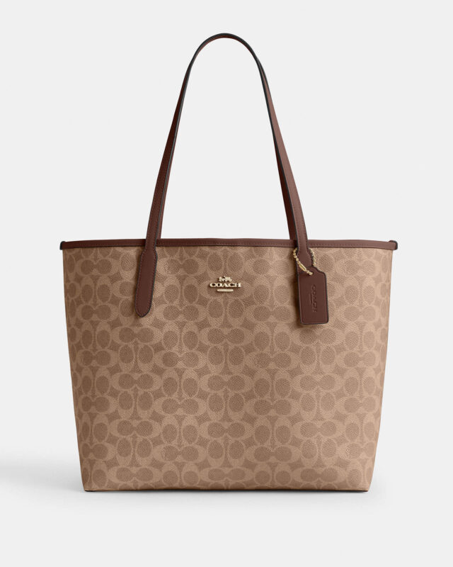 COACH CITY TOTE IN SIGNATURE CANVAS