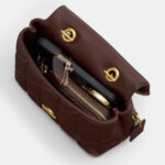 coach tabby top handle bag with quilting