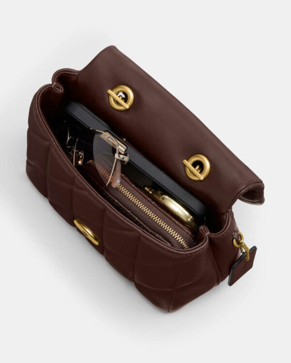 coach tabby top handle bag with quilting