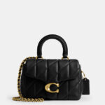 coach tabby top handle bag with quilting
