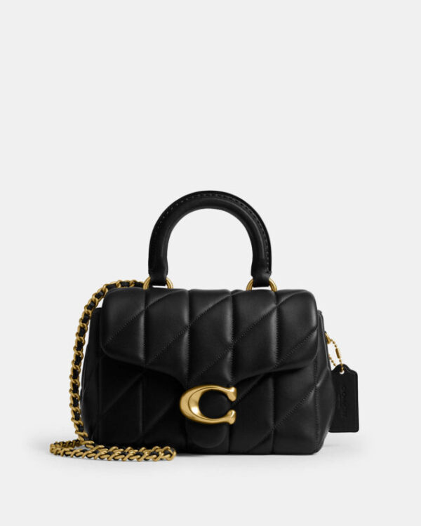 coach tabby top handle bag with quilting