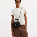 coach tabby top handle bag with quilting