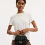 coach tabby top handle bag with quilting