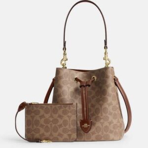 coach rowan bucket in signature canvas