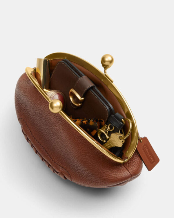 coach football kisslock frame bag coach football kisslock frame bag