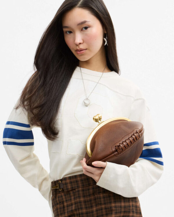 coach football kisslock frame bag coach football kisslock frame bag