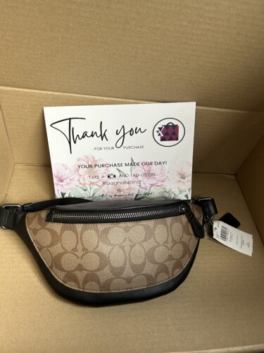 coach mini warren belt bag in signature canvas